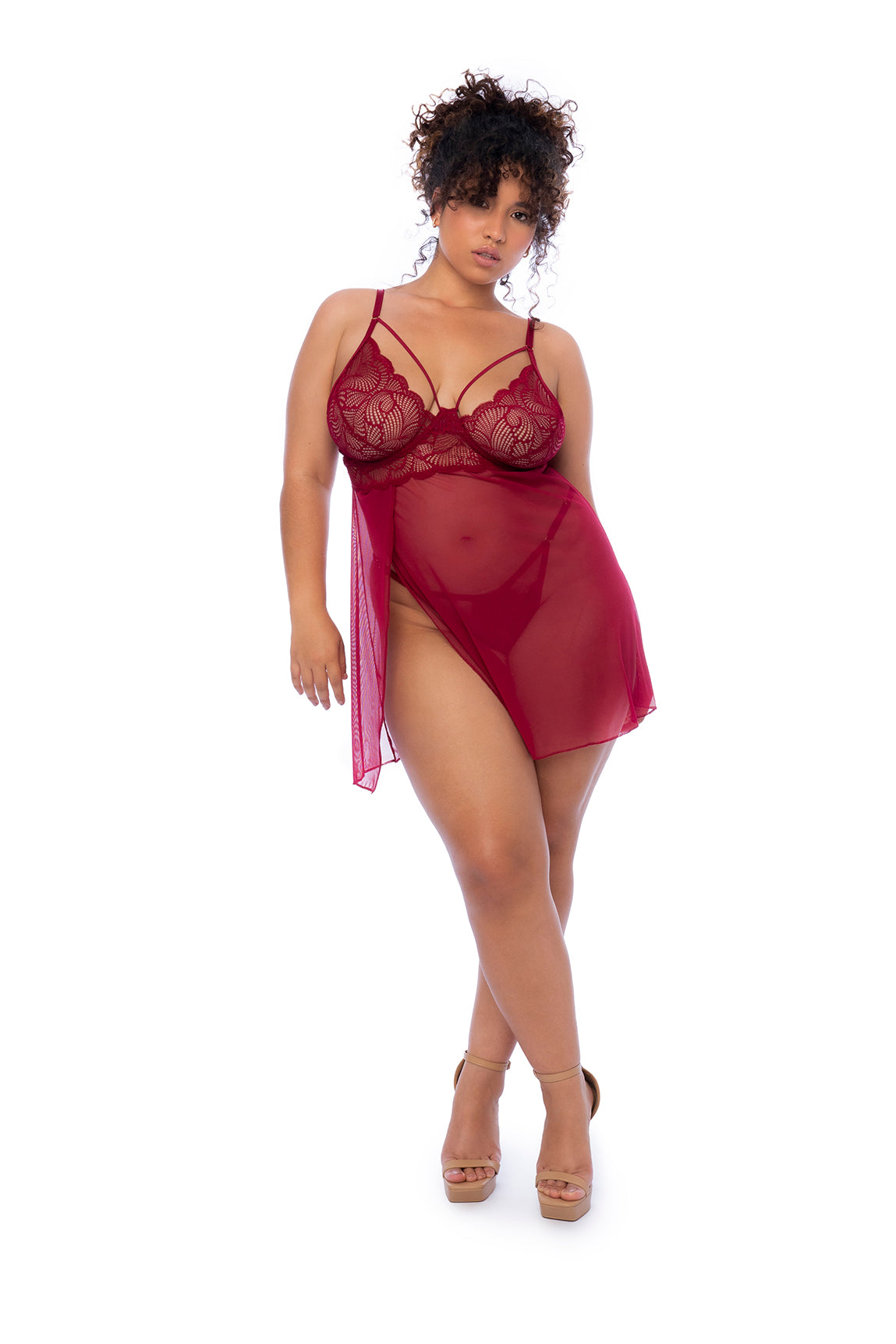 Mapale Havana Lingerie Set – Made in Colombia (7555X) 1/2X / Midnight Blue
