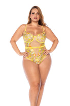 Mapale Amalfi Dream Lingerie Set – Made in Colombia (8925X) 1/2X / Sunlit Bliss
