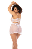 Mapale Azure Lingerie Set – Made in Colombia (7544X) 1/2X / White
