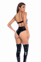 Mapale Golden Hour Lingerie Set – Made in Colombia (2793) L / Wet Look Black