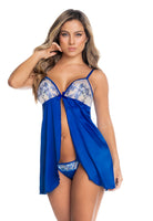Mapale Midnight Lingerie Set – Made in Colombia (7563) L / Fantasy Blue