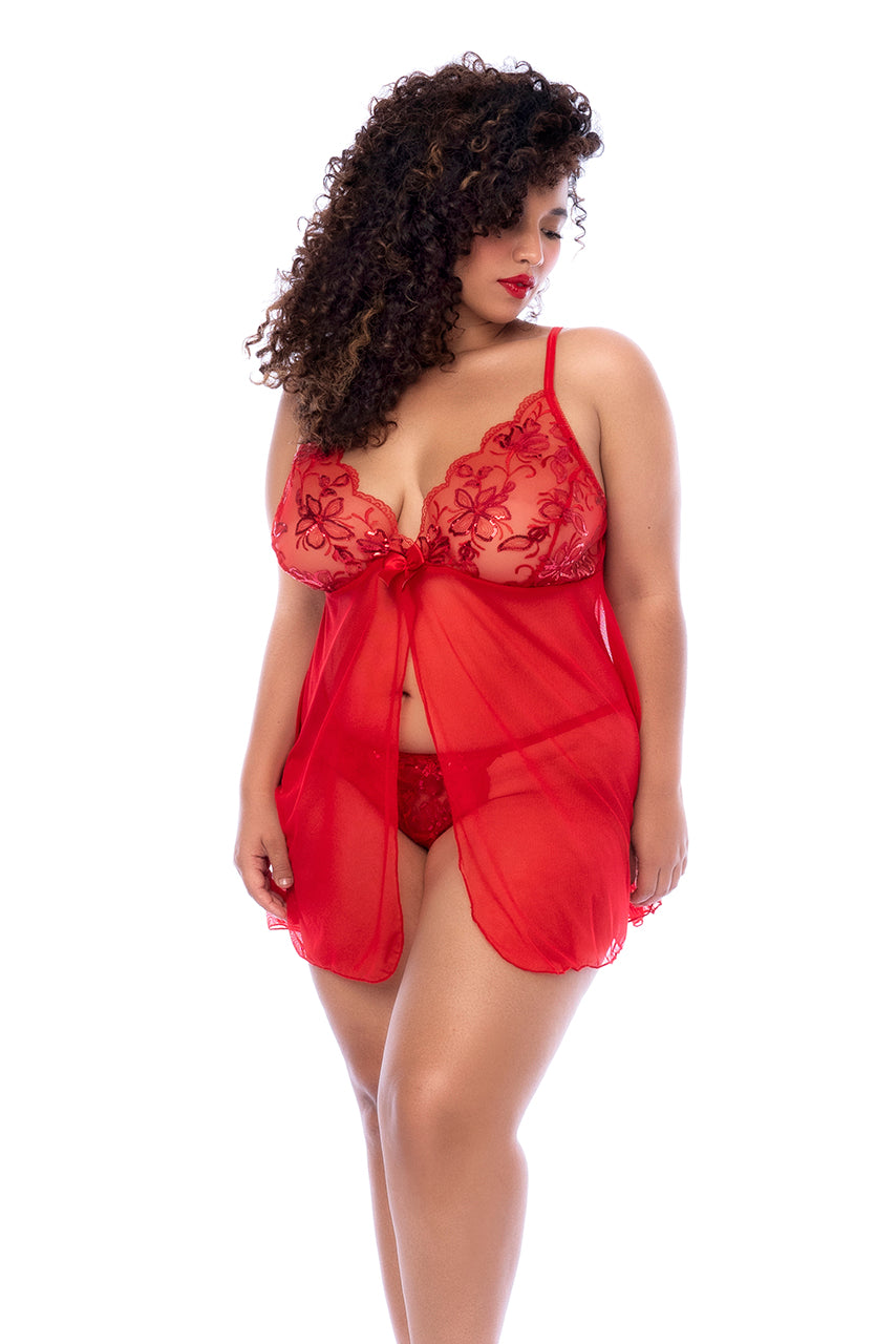 Mapale Muse Lingerie Set – Made in Colombia (7559X) 1/2X / Red