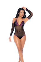 Mapale Palms Lingerie Set – Made in Colombia (1121) O/S / Black/Purple