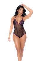 Mapale Palms Lingerie Set – Made in Colombia (1121) O/S / Black/Purple