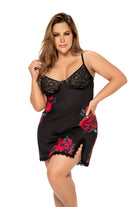 Mapale Radiant Lingerie Set – Made in Colombia (7438X) 1/2X / Black Flower